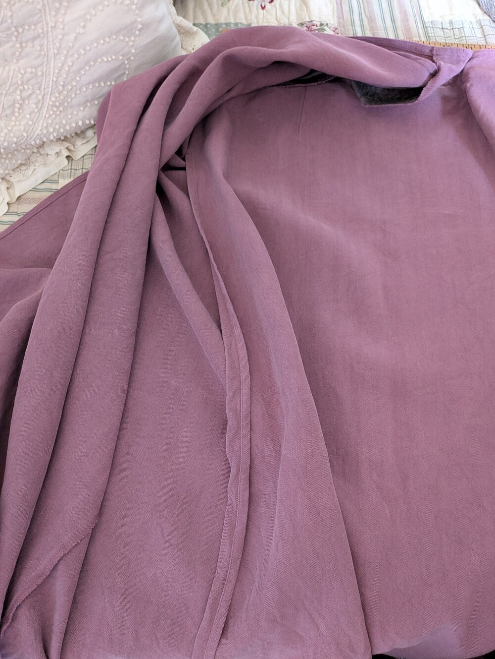 Tommy Bahama 100% Silk Mauve Wrap Maxi Skirt Size 8 - Picture 5 of 10
